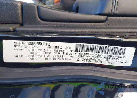 2012 Jeep Grand Cherokee Limited z USA, uszkodzony, nr VIN 1C4RJFBG5CC340622